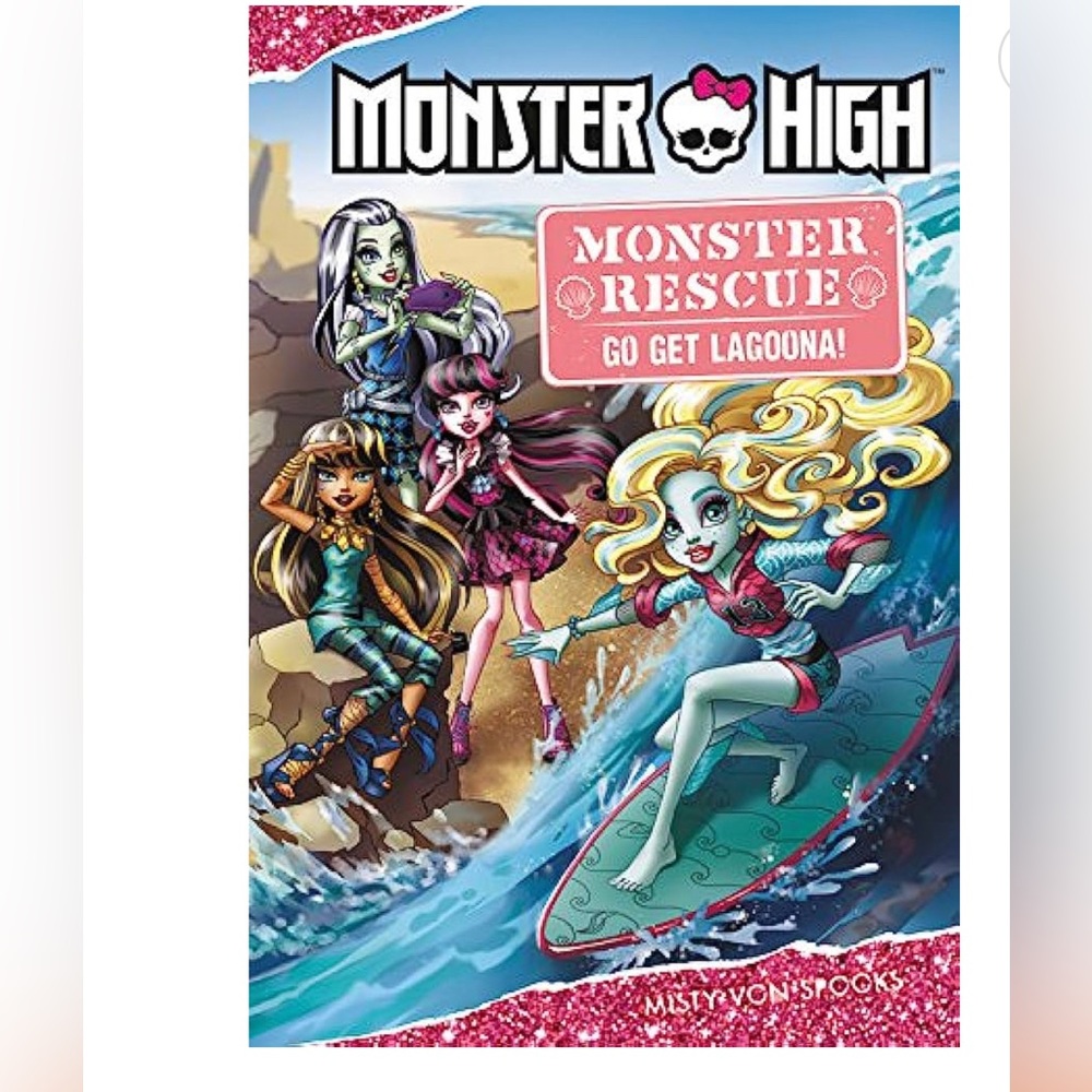 Monster High Monster Rescue Go Get Lagoona! Book hardcover 160 pages reading new